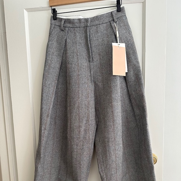 NEW Hayes Herringbone Tweed Wide Leg Pants - Picture 5 of 6
